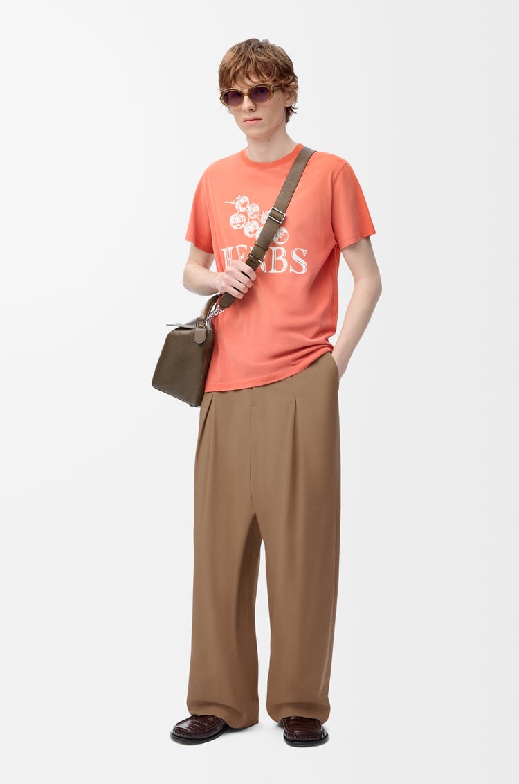 LOEWE 棉质低裆长裤 米色