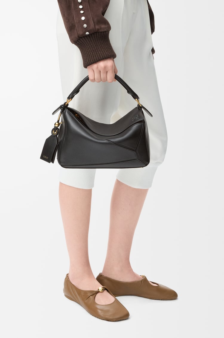 LOEWE Small Featherlight Puzzle bag in nappa lambskin Black