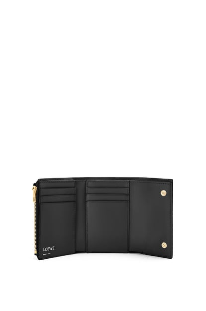 LOEWE Repeat small vertical wallet in embossed silk calfskin Black plp_rd