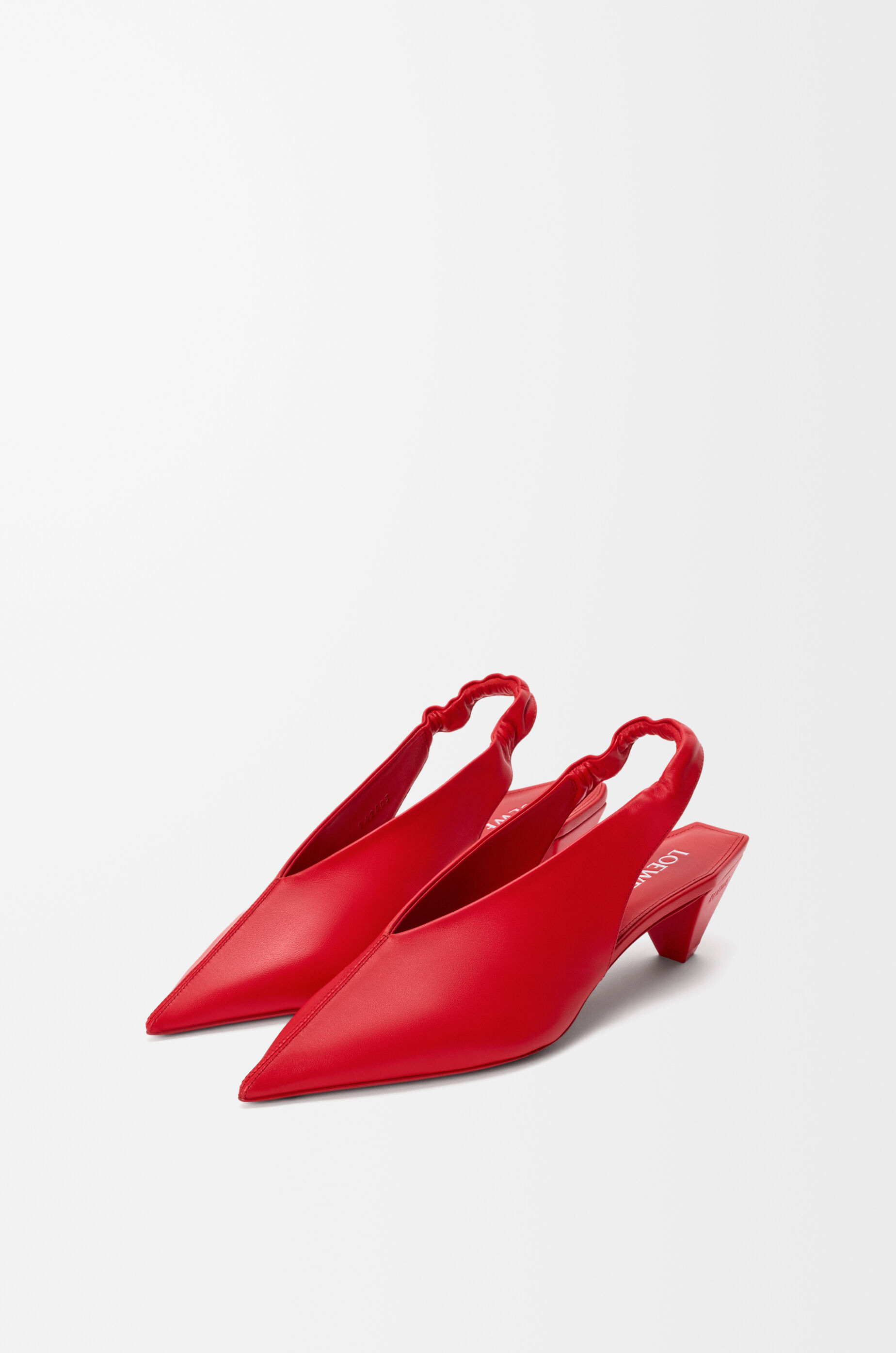 Origami Cubic slingback in lambskin Red - LOEWE USA Official Website