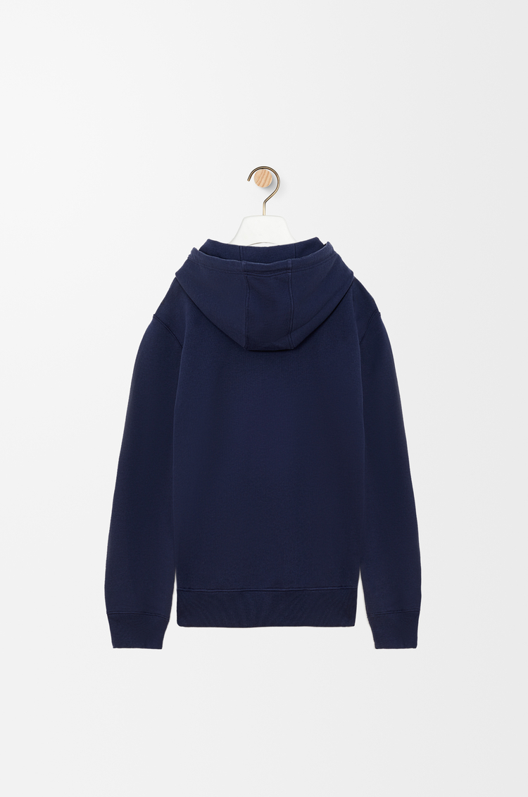 LOEWE Hoodie in cotton Navy Blue