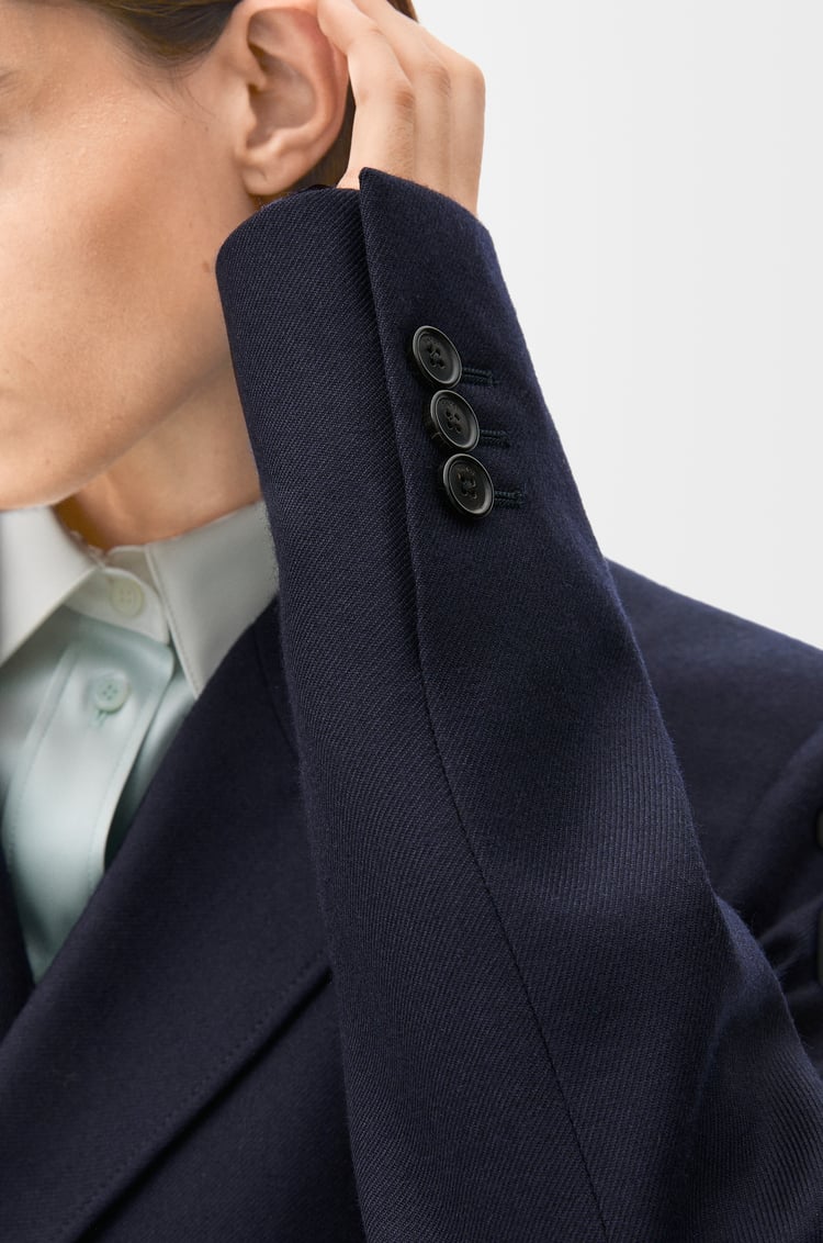 LOEWE Short jacket in wool Navy Melange