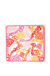 LOEWE LOEWE Anagram scarf in silk and cashmere Bright Pink/Multicolor