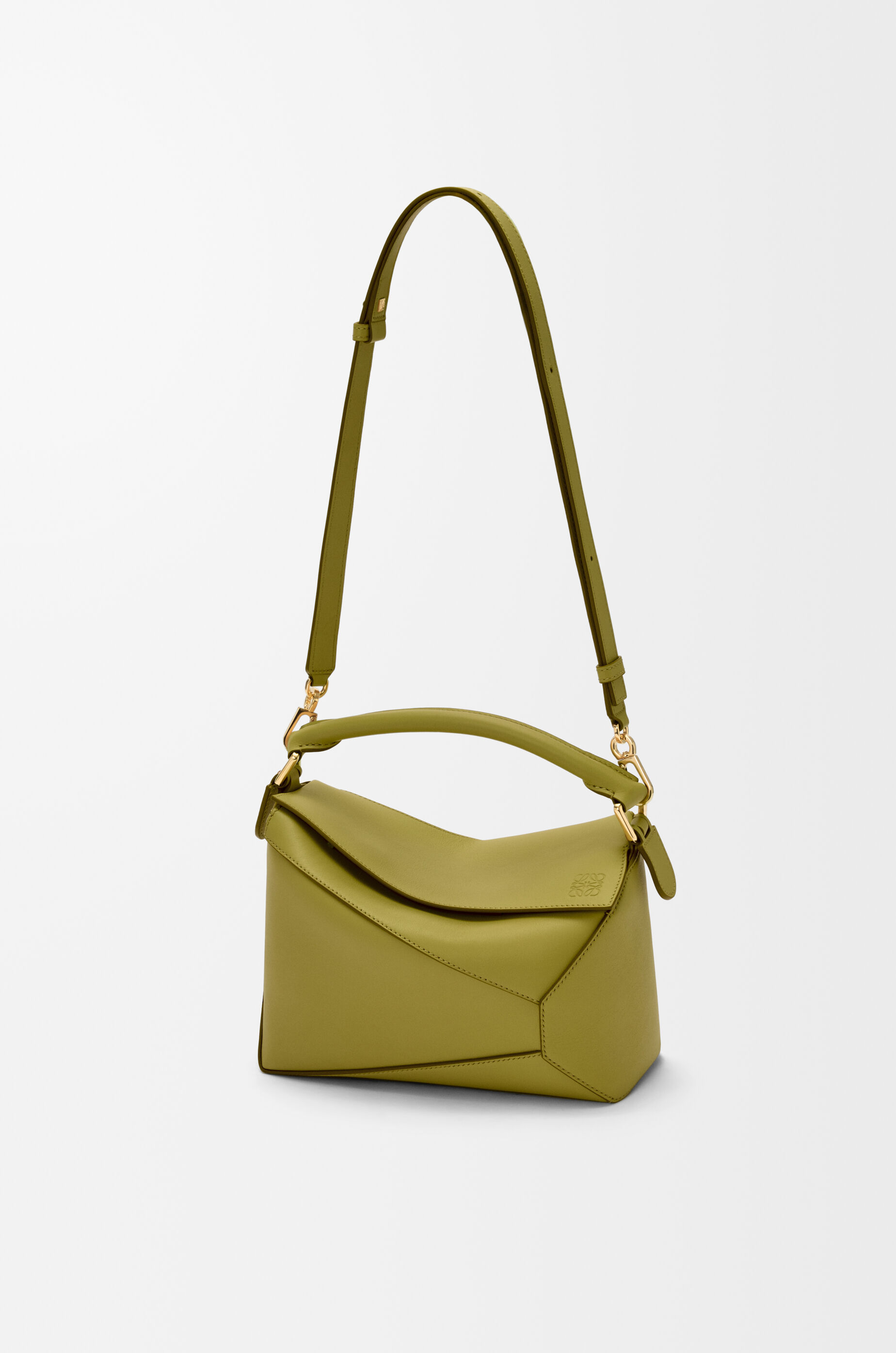 Small Puzzle Edge bag in classic calfskin Green - LOEWE
