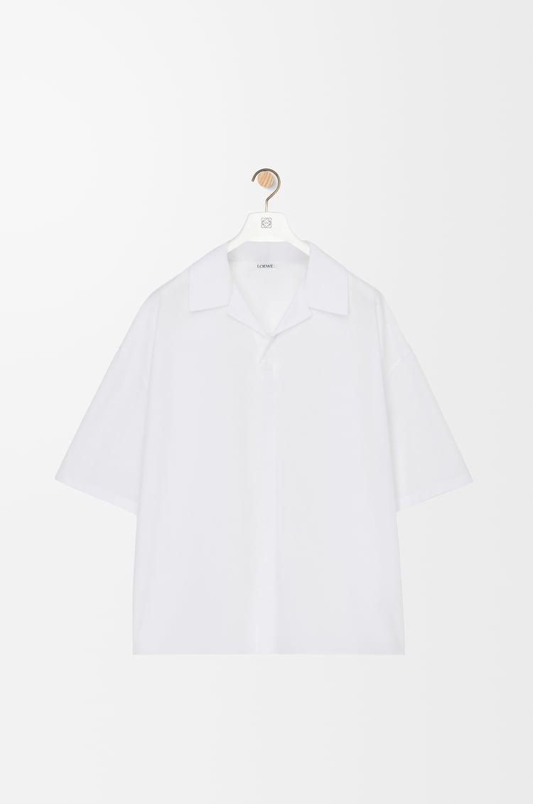 LOEWE Camisa de manga corta en algodón Blanco
