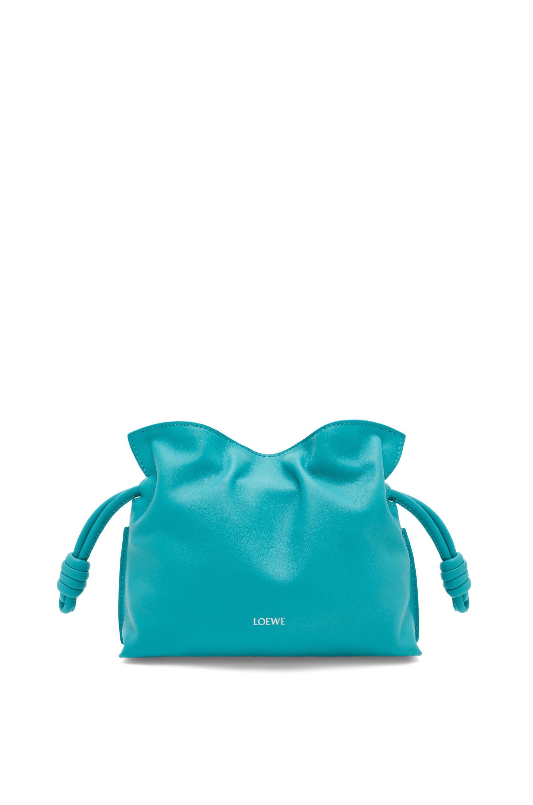フラメンコクラッチ ミニ（ナパカーフ） ディープターコイズ - LOEWE
