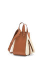LOEWE Small Hammock bag in Anagram jacquard and calfskin Ecru/Tan pdp_rd