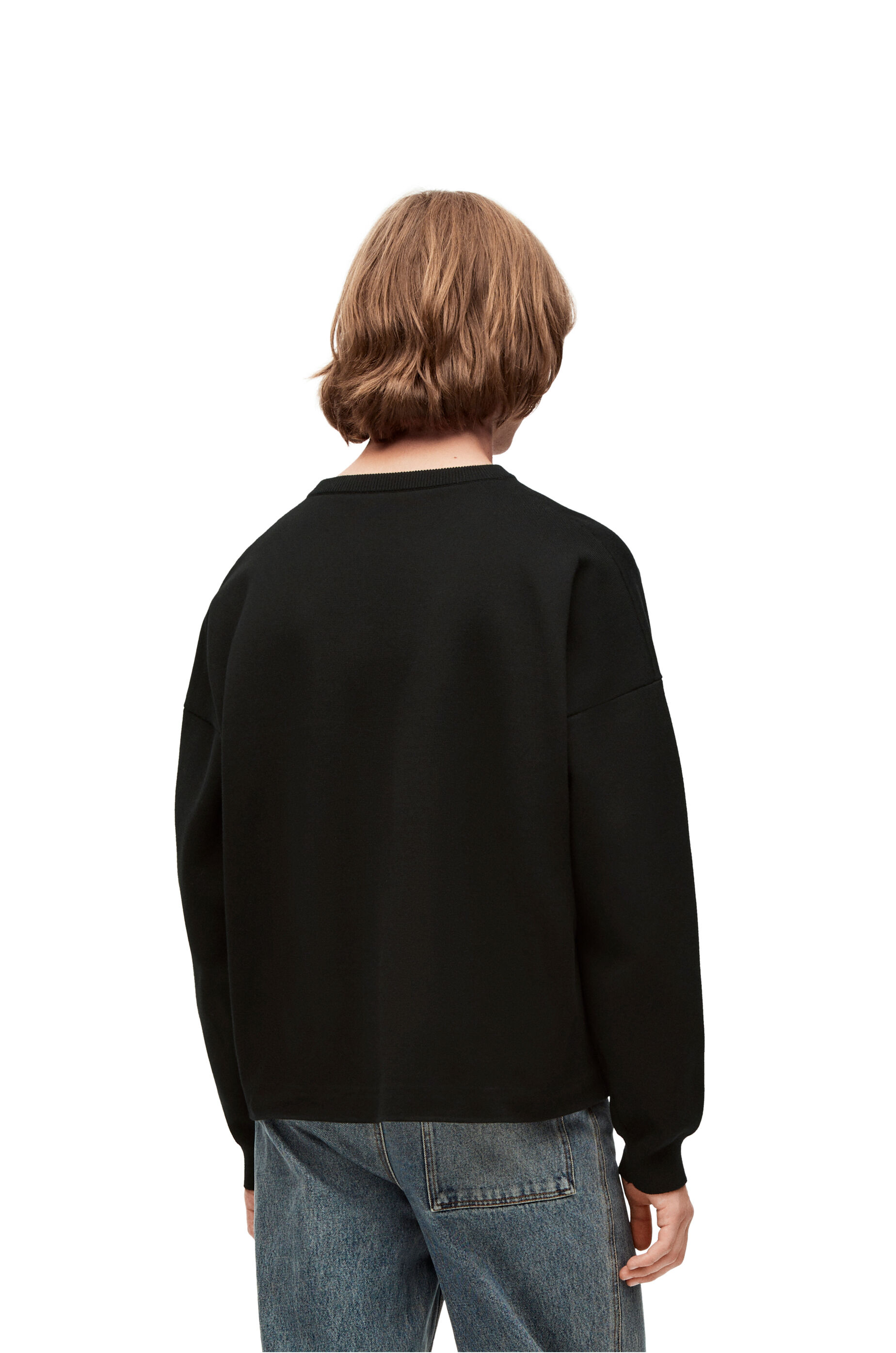 アナグラムポケット セーター (コットン＆レーヨン) ブラック - LOEWE