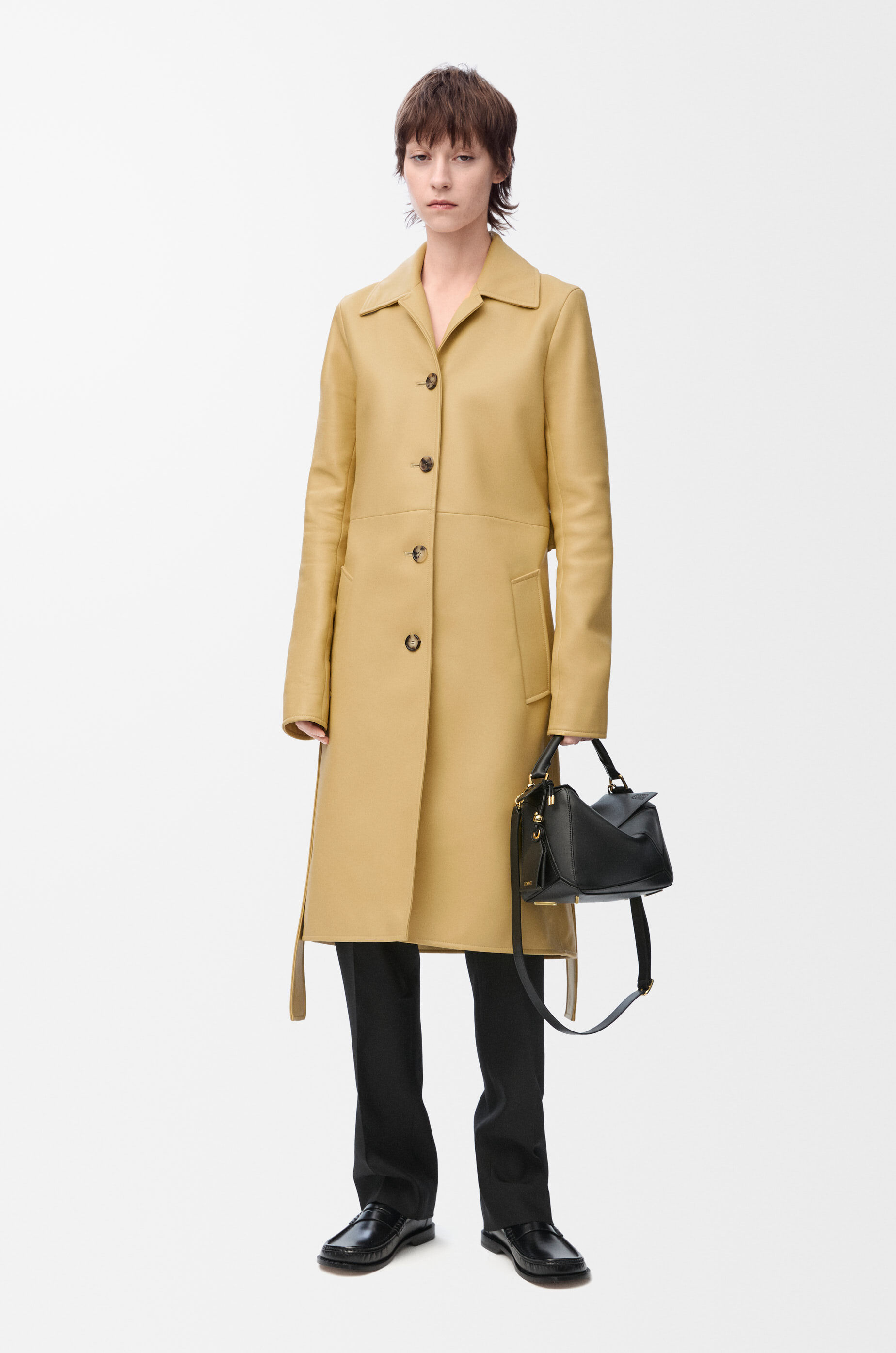 Manteau En Peau D'Agneau (Shearling) Intuition - Taille S - Noir - Neuf Avec Étiquettes
