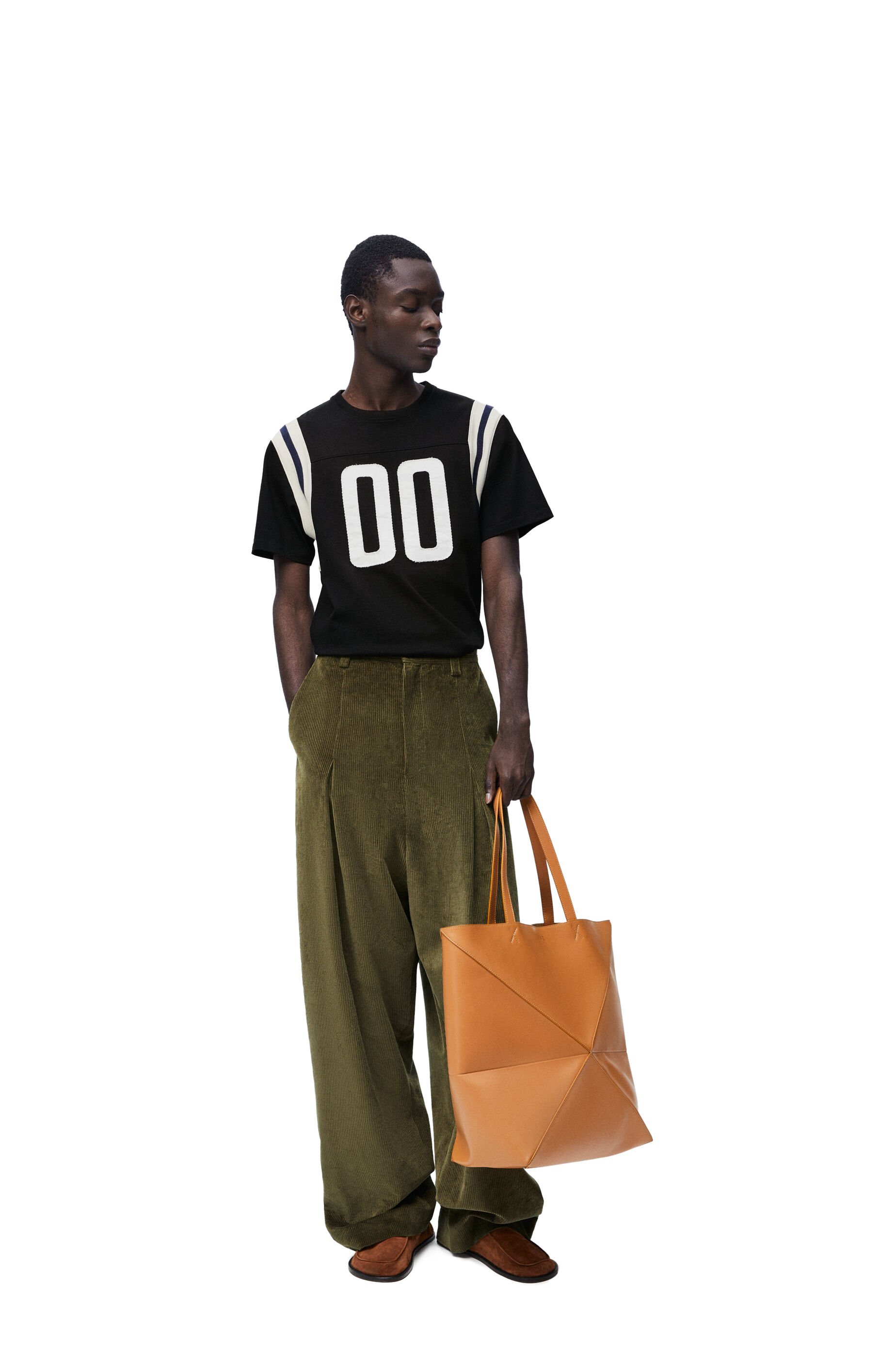 ロークロッチ トラウザーズ（コットン&カシミヤ） カーキグリーン - LOEWE