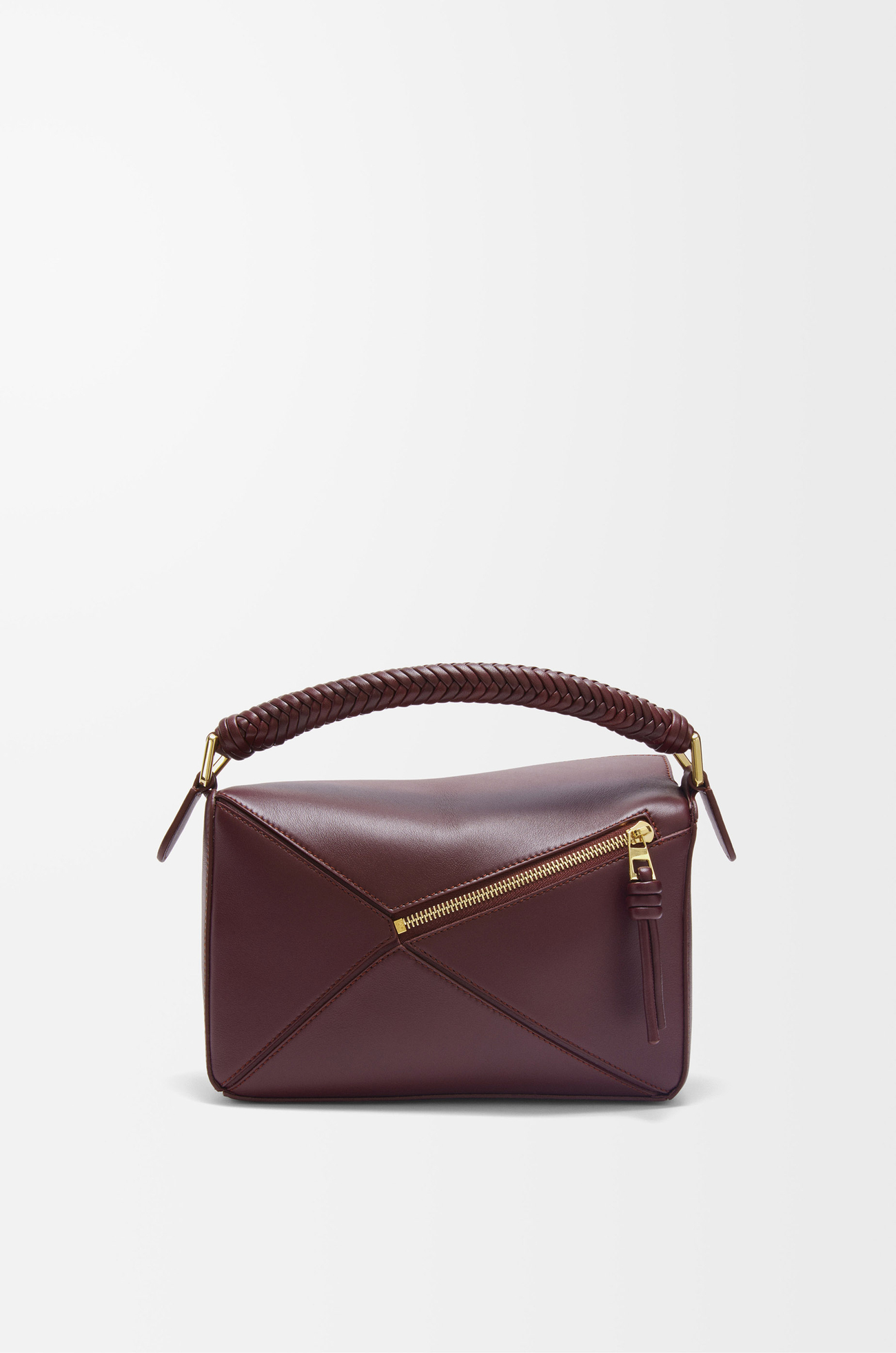 LOEWE Bolso Puzzle pequeño en piel de ternera Burdeos Oscuro