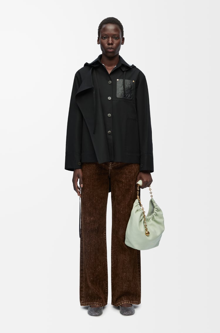 LOEWE Hooded parka in cotton Black