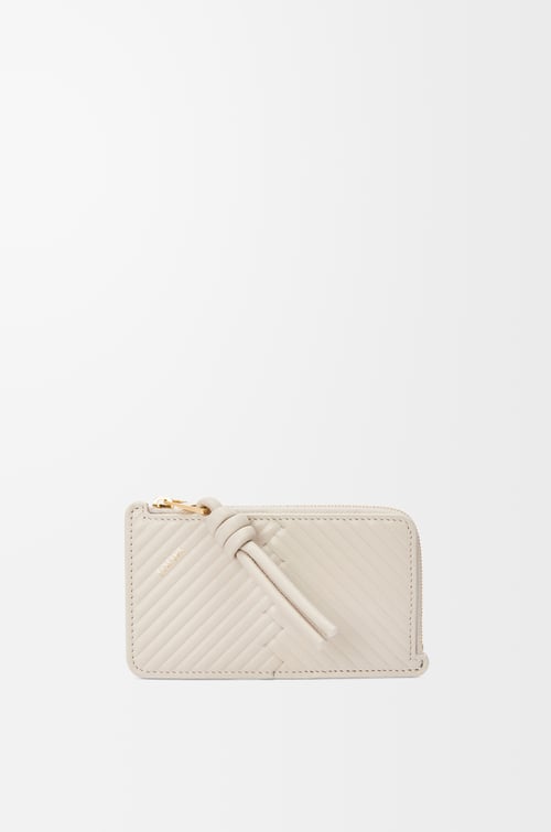 LOEWE Knot coin cardholder in shiny nappa calfskin Light Oat plp_rd