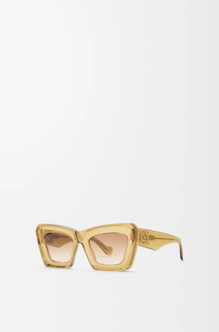 LOEWE Beveled Cateye sunglasses Transparent Olive