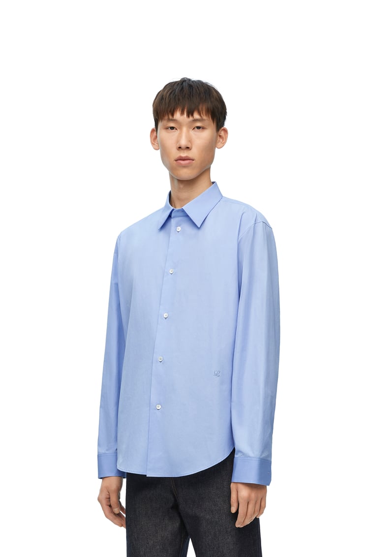 LOEWE Camisa en algodón Azul Claro