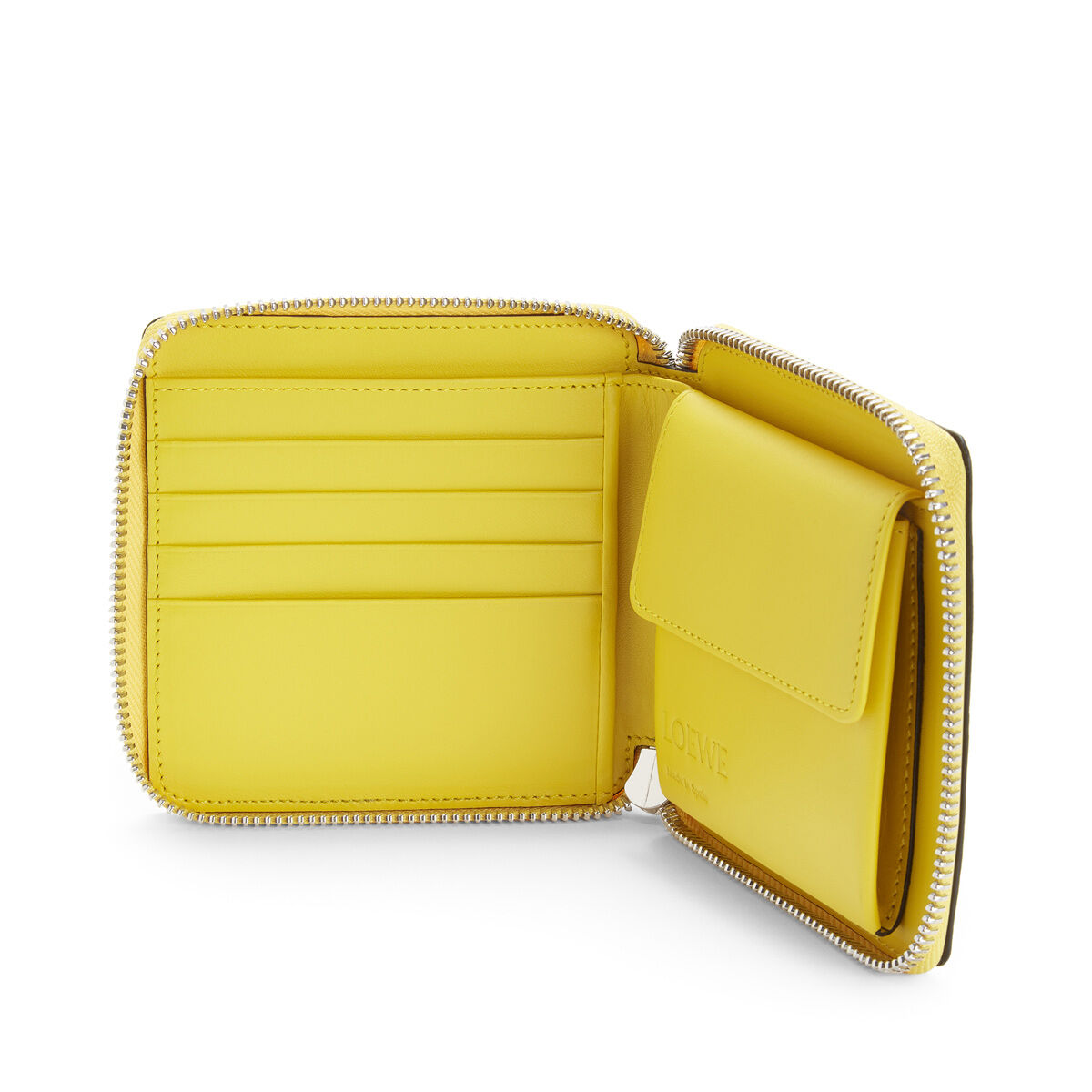 Puzzle Square Zip Wallet Yellow/Powder LOEWE