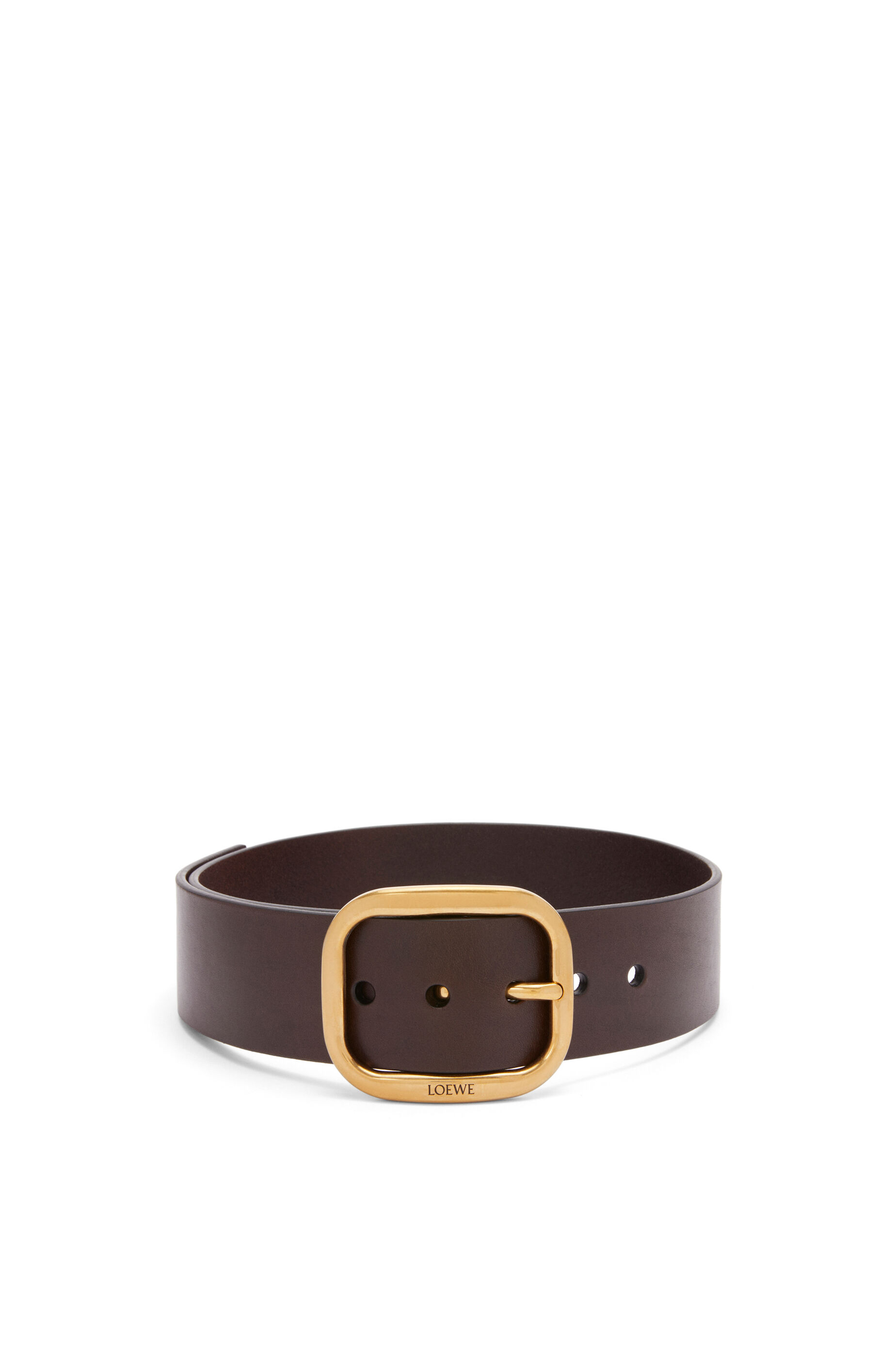ラウンド ソフト ベルト（クラシックカーフ） ダークブラウン - LOEWE