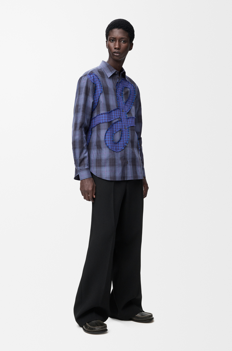 LOEWE Shirt in cotton Navy Blue