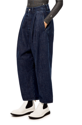 LOEWE Oversize pleated jeans in denim Blue Denim plp_rd