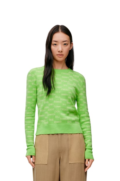 LOEWE Sweater in cotton Green/Ecru plp_rd