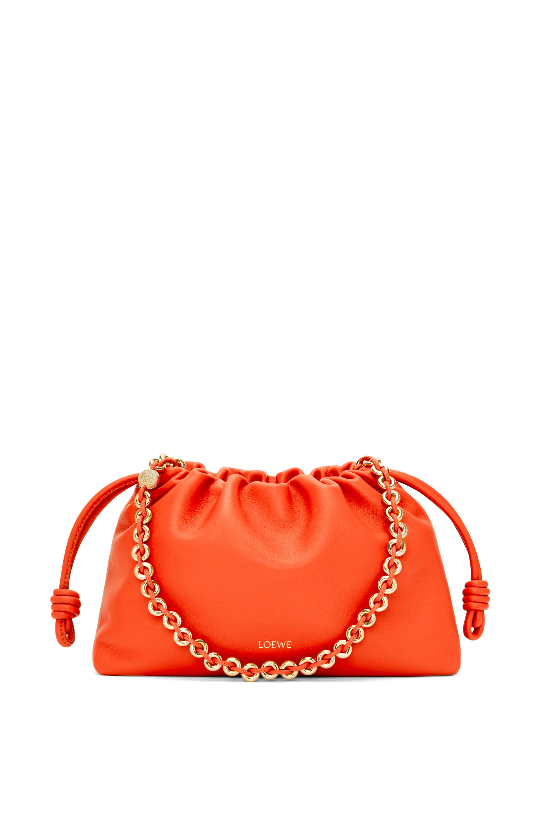 Medium Flamenco purse in mellow nappa lambskin Vivid Orange LOEWE