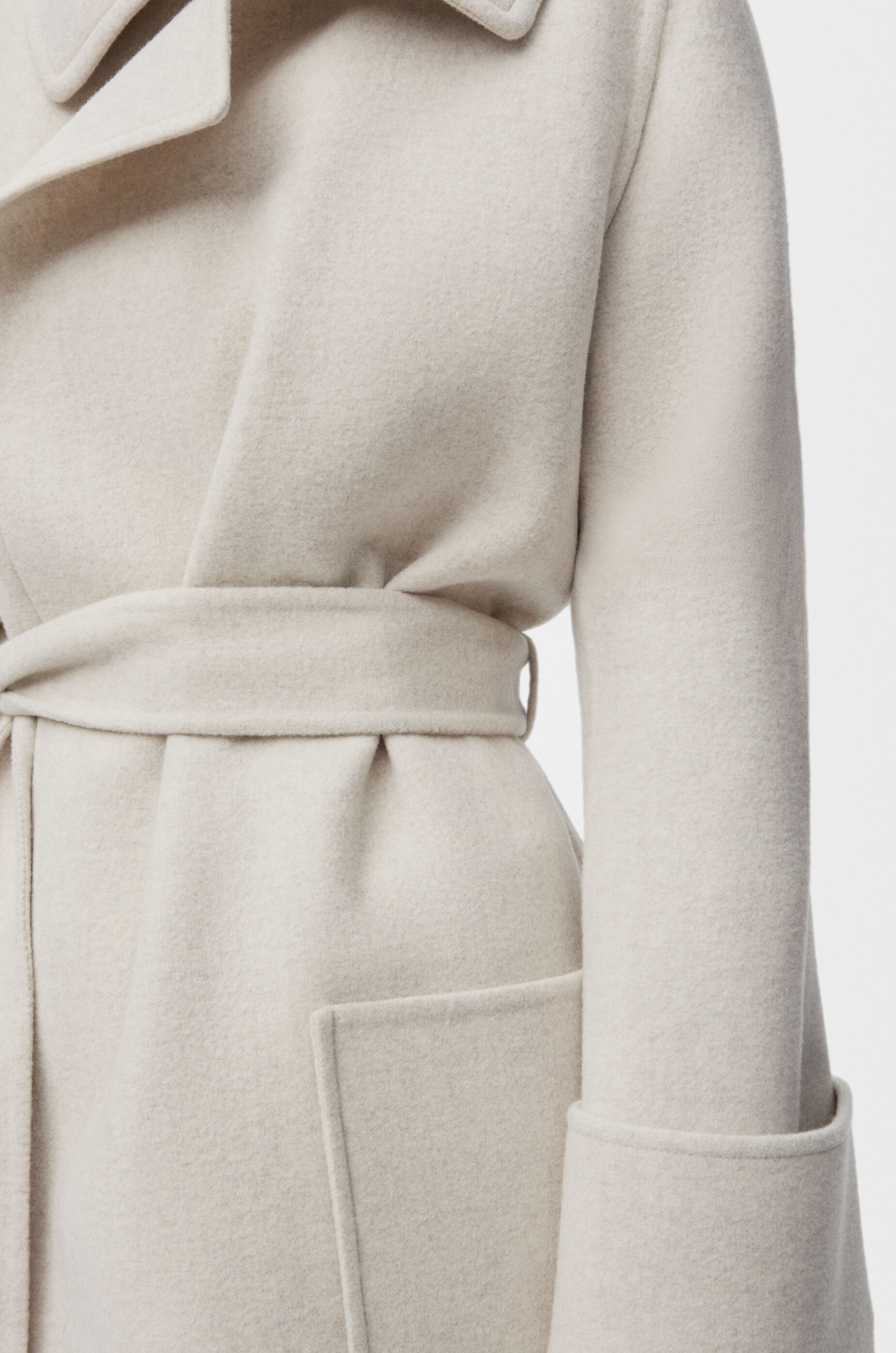 Belted coat in cashmere Grey - LOEWE International official website