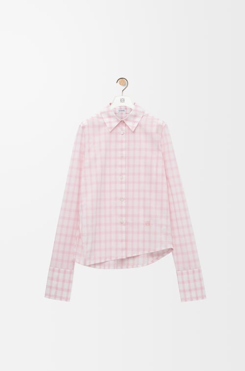 LOEWE Shirt in cotton White/Pink plp_rd