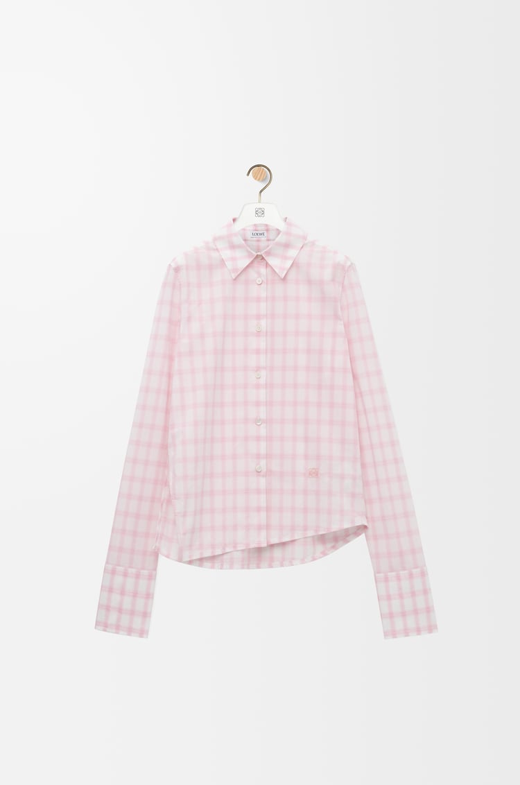 LOEWE Camisa en algodón Blanco/Rosa