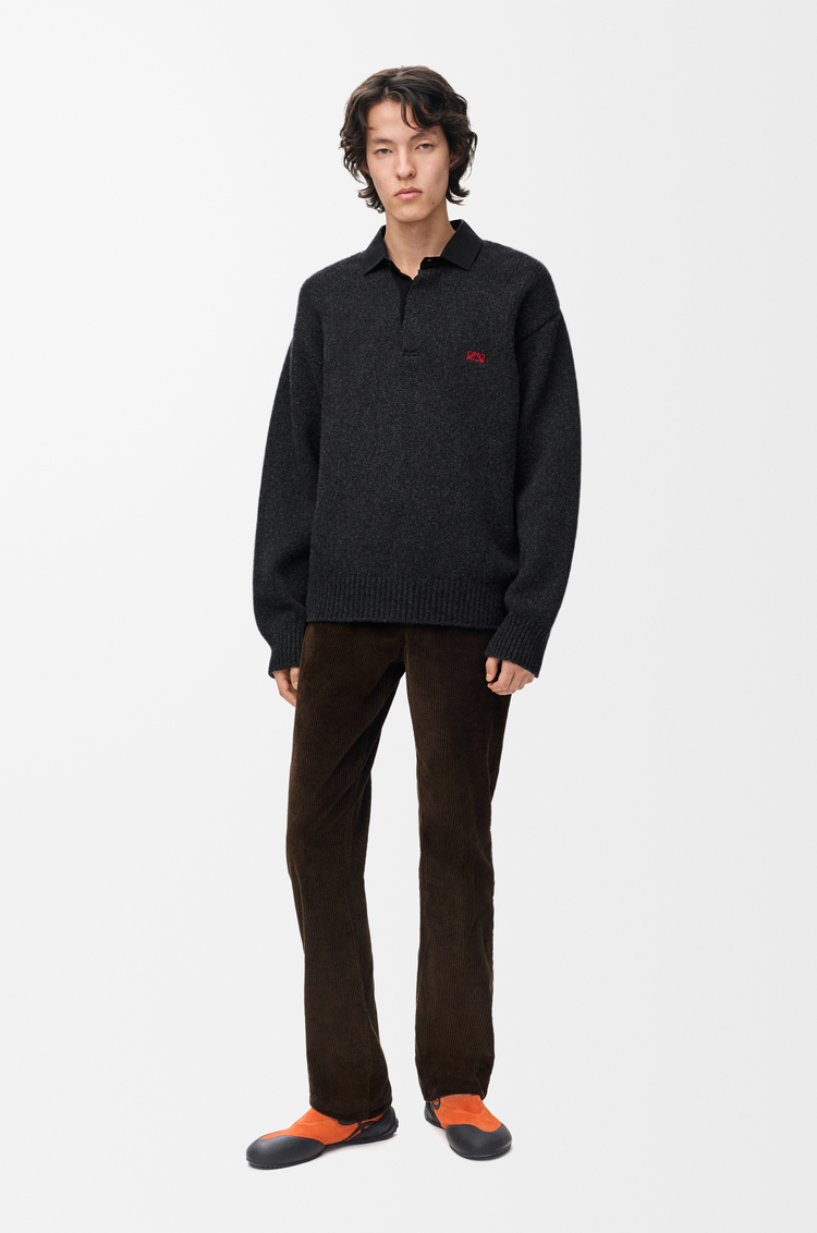 LOEWE Trousers in cotton corduroy Brown