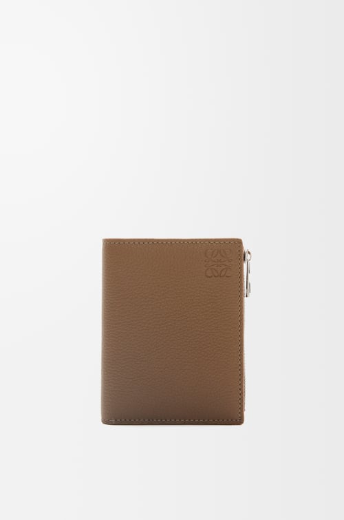 LOEWE Slim compact wallet in soft grained calfskin Winter Brown plp_rd