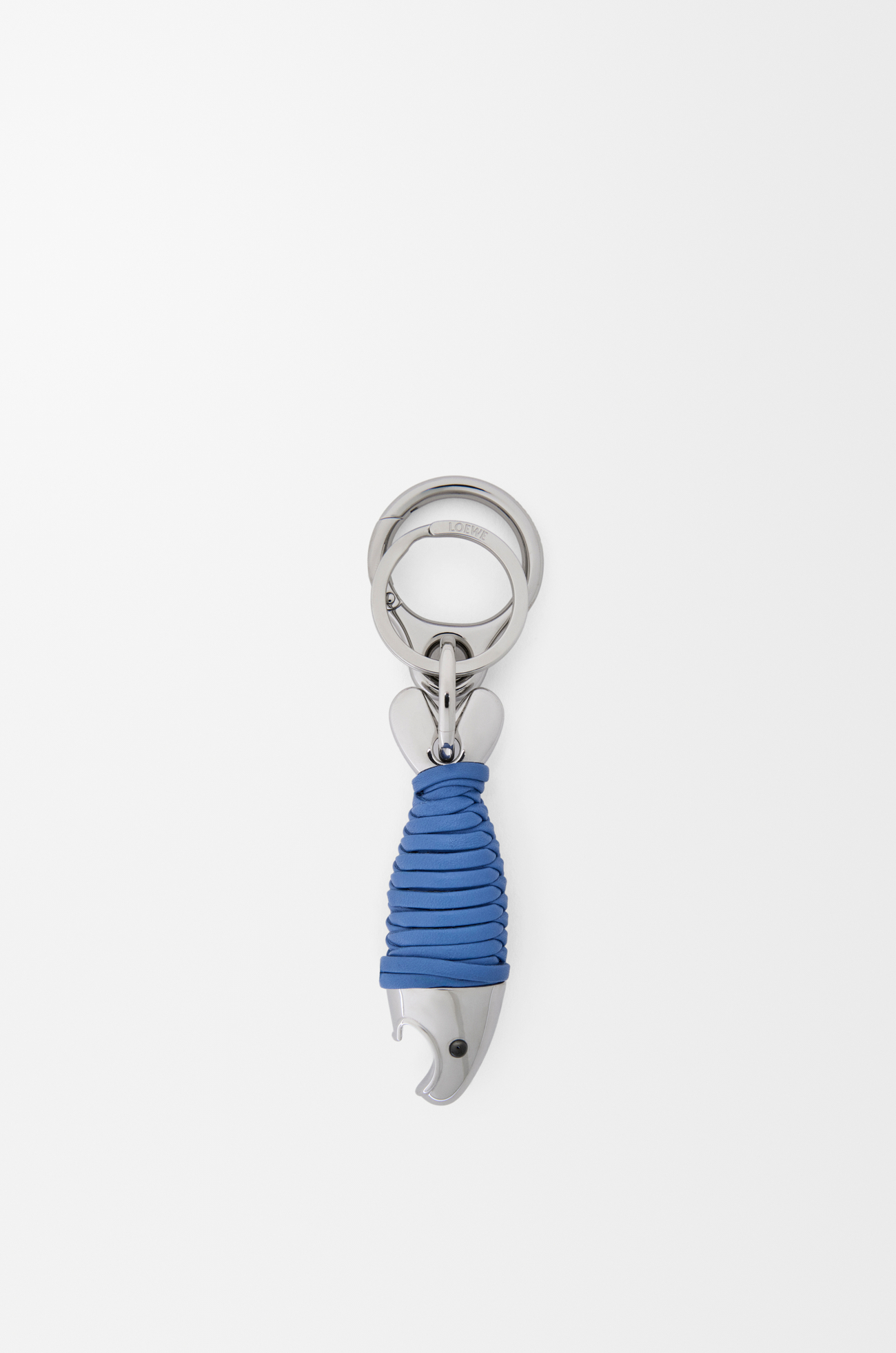 LOEWE Fish keyring bottle opener Silver/Seaside Blue
