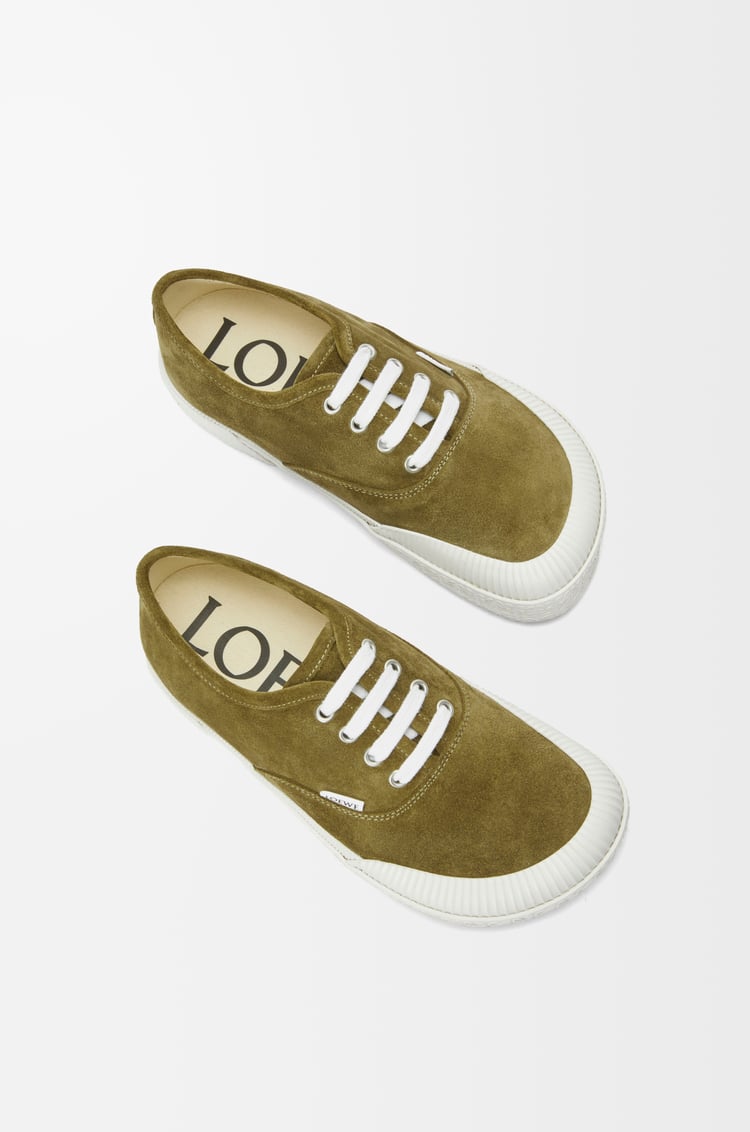 LOEWE テラバルカ レースアップスニーカー（スエード） オリーブ