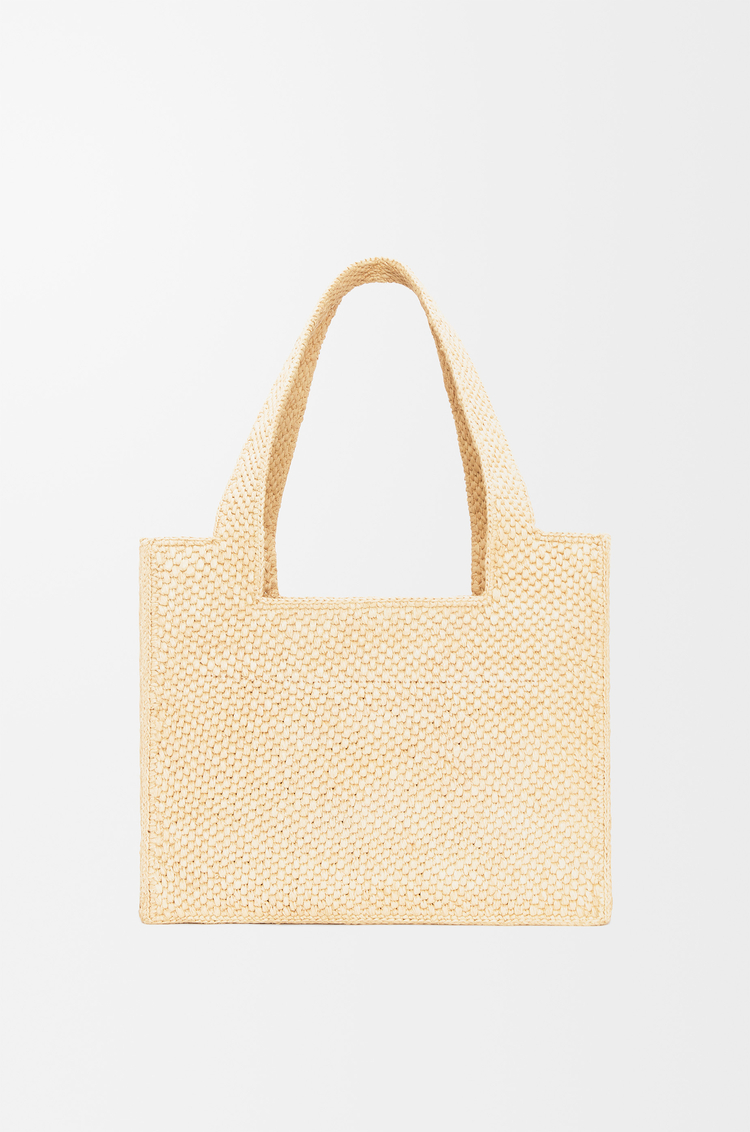 LOEWE 酒椰纖維中型 LOEWE Font 托特包 自然色