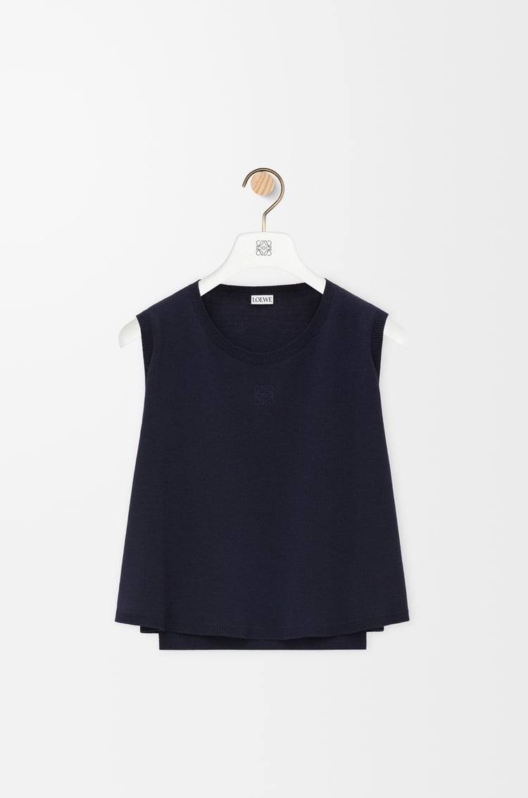 LOEWE ノースリーブ セーター（ウール） ダークネイビーブルー