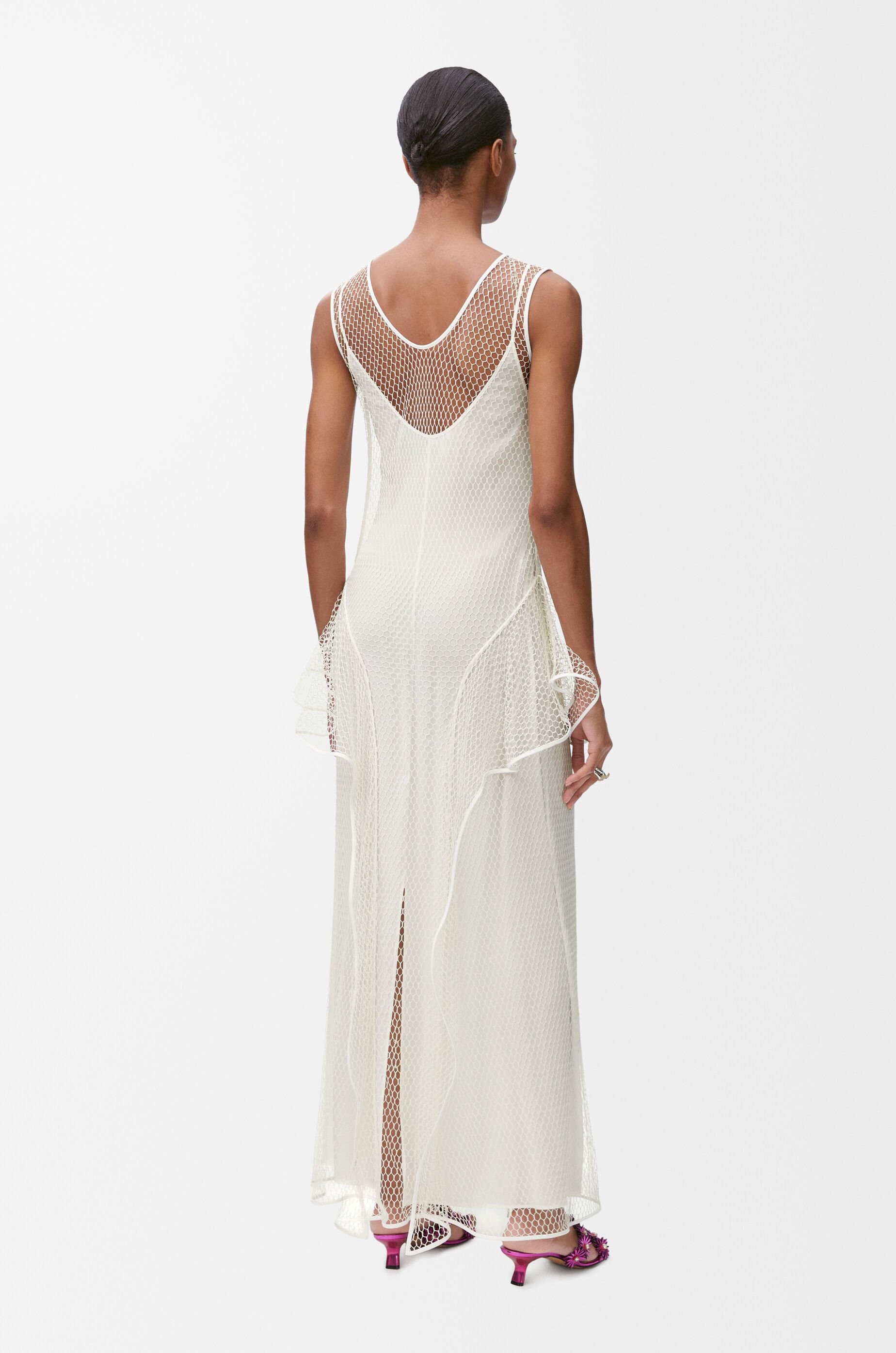 【感謝価格】 blend silk in dress Fishnet White LOEWE - アクセサリー