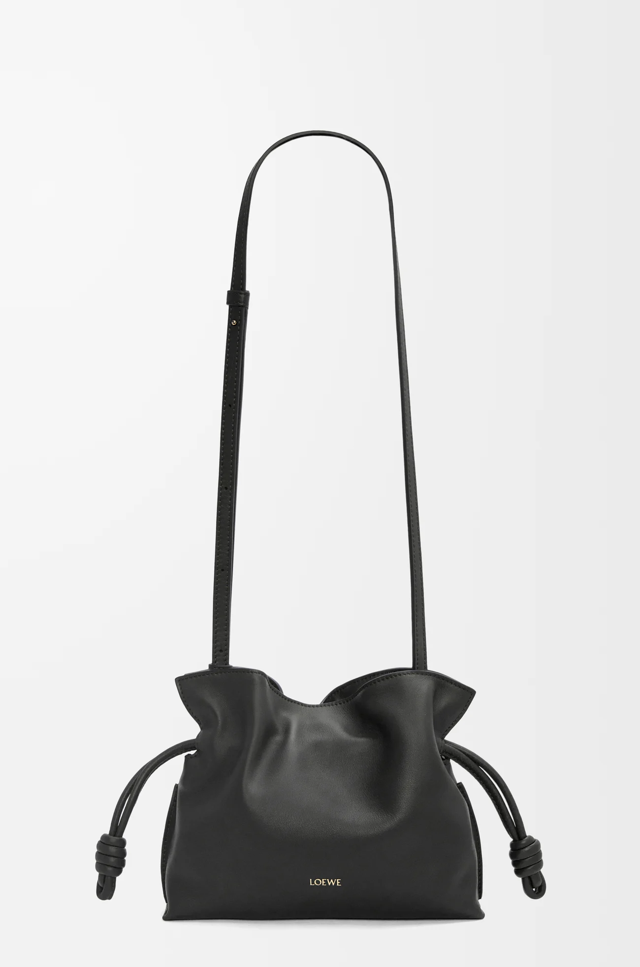 LOEWE Mini Flamenco clutch in nappa calfskin Black