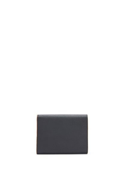 LOEWE Anagram trifold wallet in pebble grain calfskin Black plp_rd