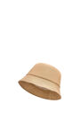 LOEWE Bucket hat in canvas and calfskin Sand/Tan