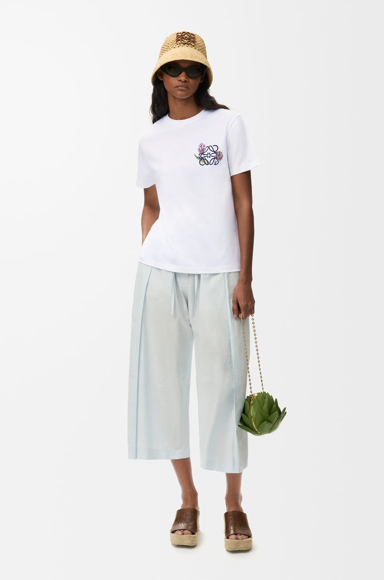 LOEWE 棉質標準版型 T 恤 白色