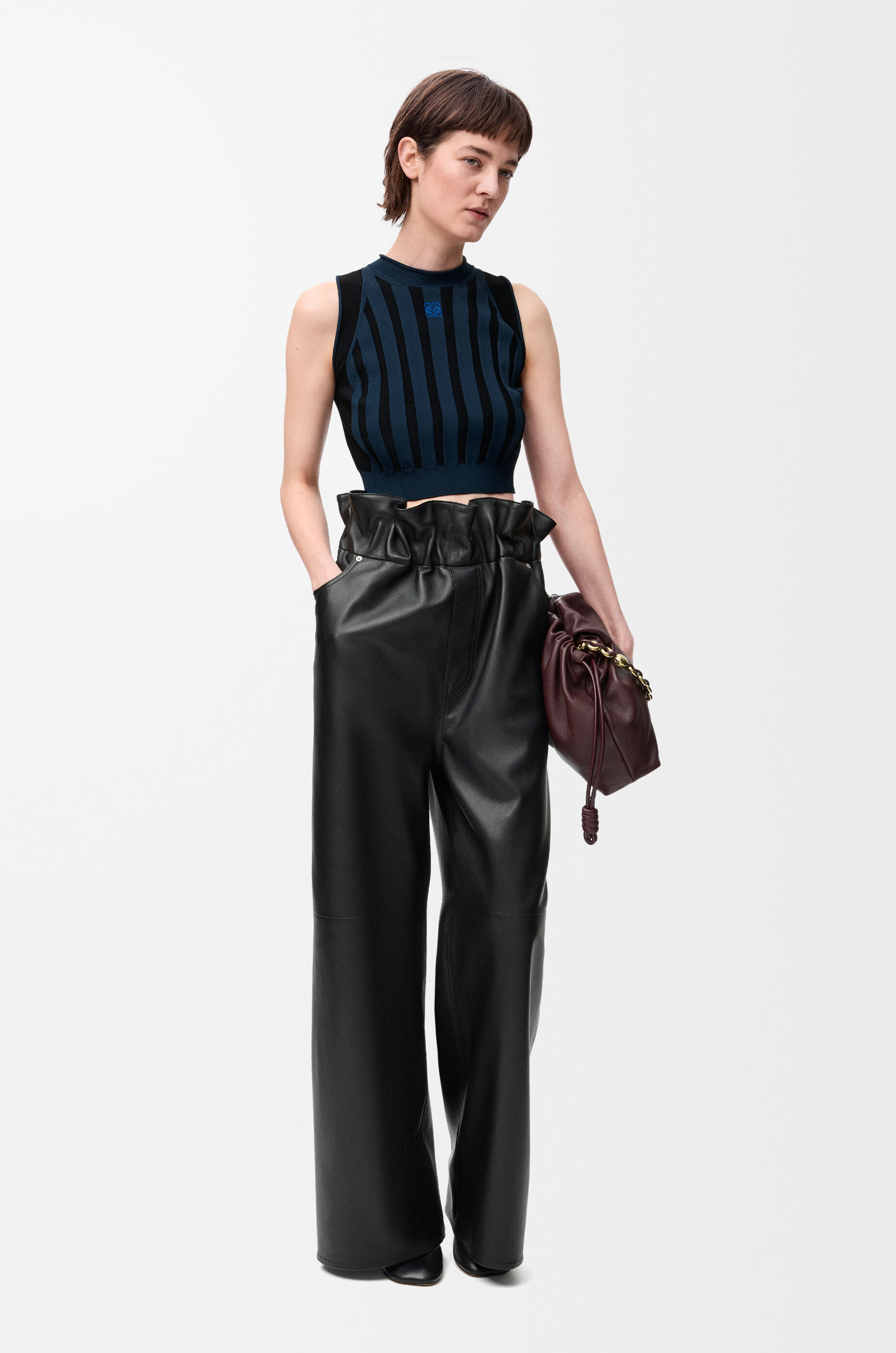 【今季タグ付き新品】LOEWE ストレッチレーヨンノースリーブトップス トップス（ストレッチレーヨンブレンド） ブルー - LOEWE