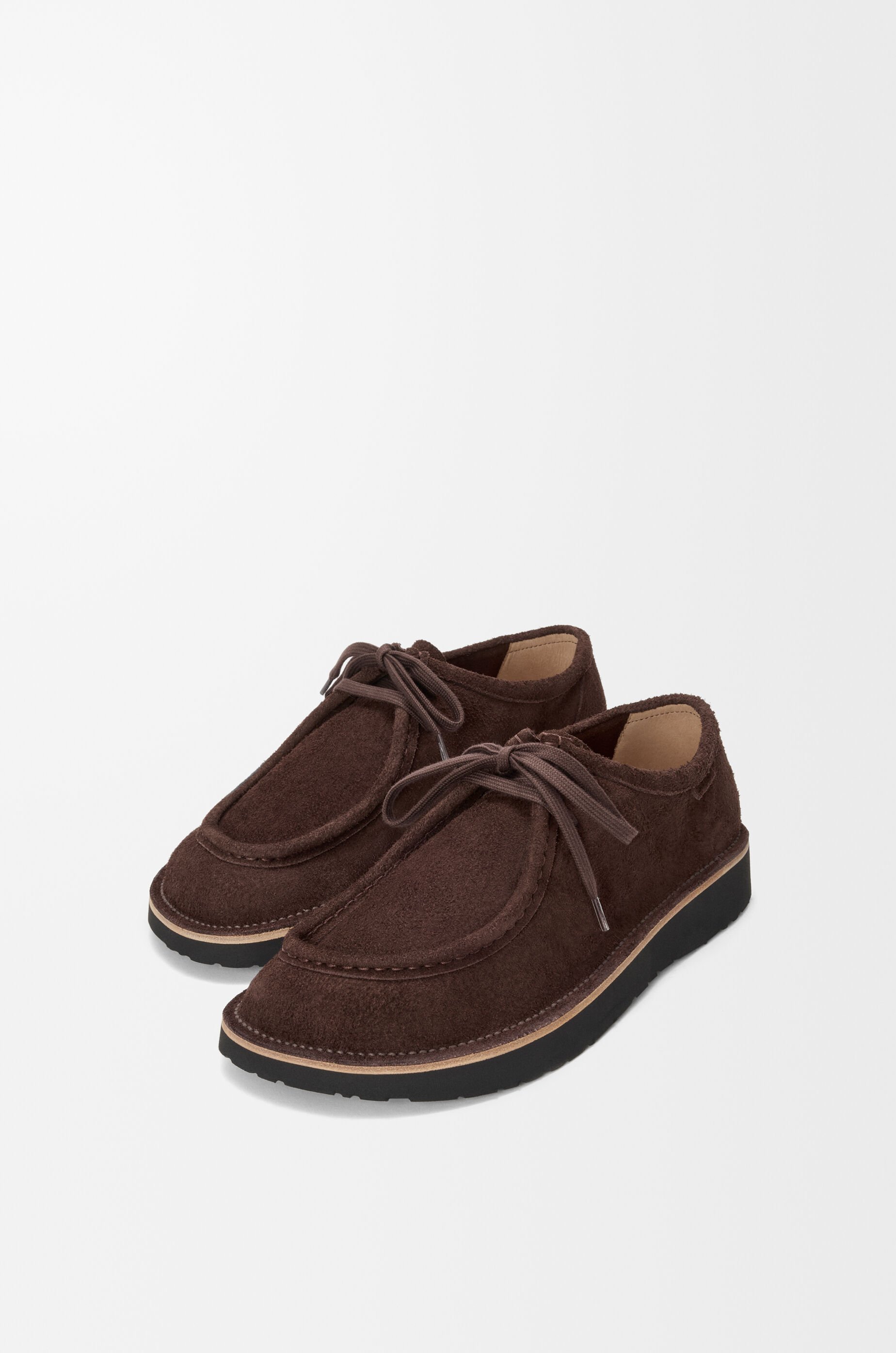 Faro lace-up in suede calfskin Brown - LOEWE