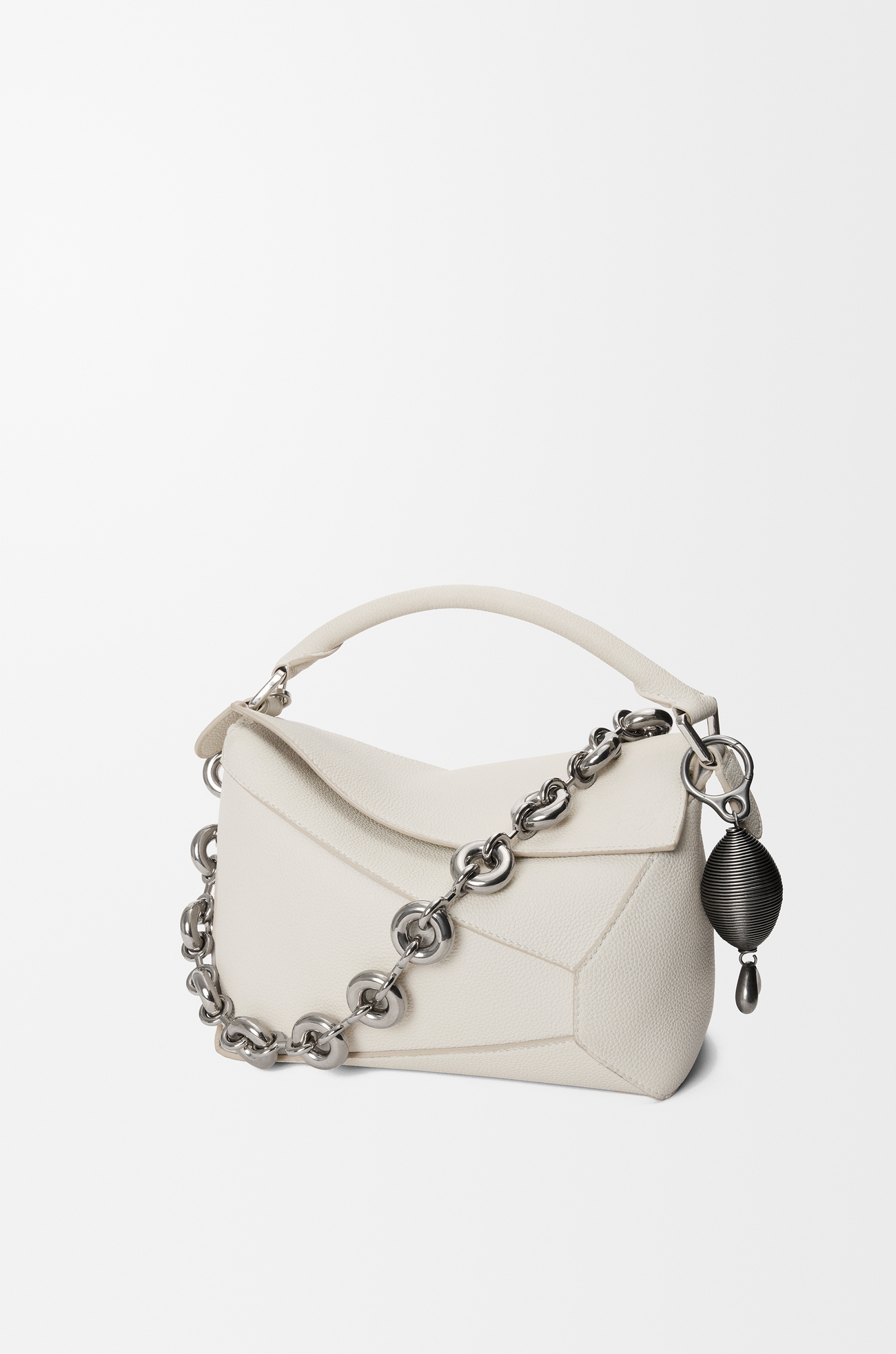 LOEWE Charm Oval Fish Aged Silver