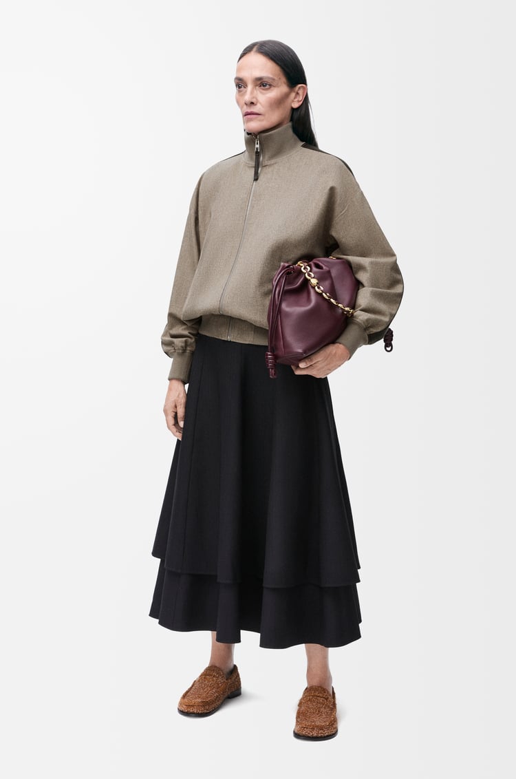 LOEWE Chaqueta de chándal en lana y cashmere Beige