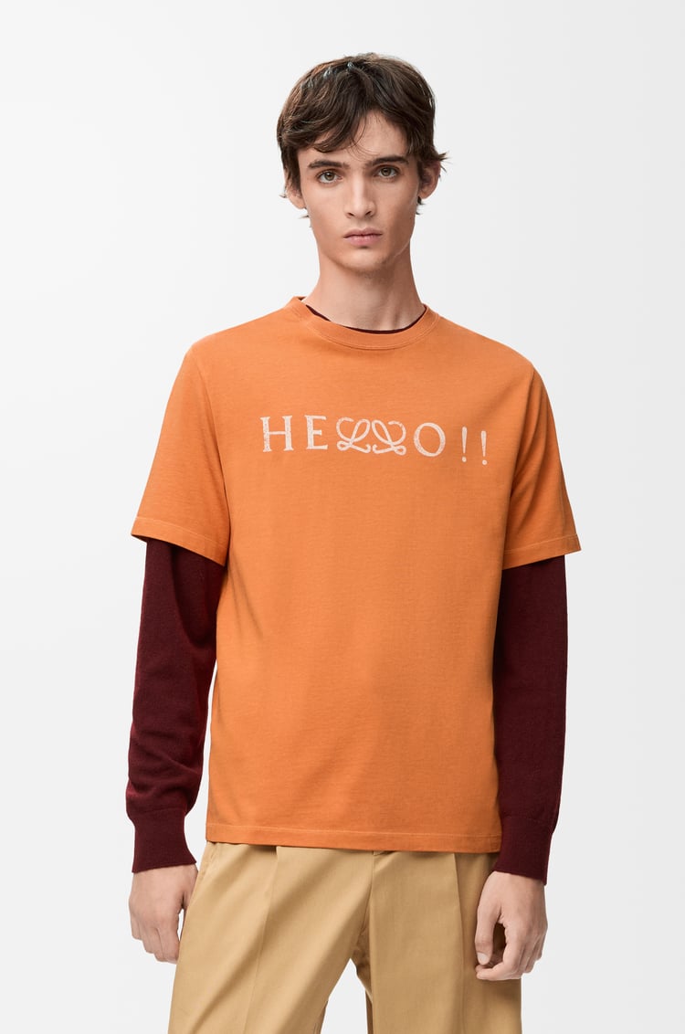 LOEWE Regular fit T-shirt in cotton blend Orange