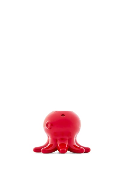 LOEWE Dado Octopus grande in metallo ROSSO plp_rd