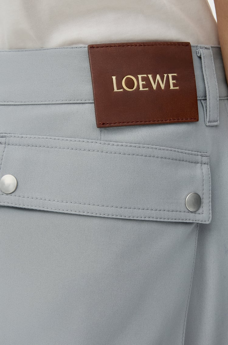 LOEWE Pantalón cargo en algodón Gris Claro