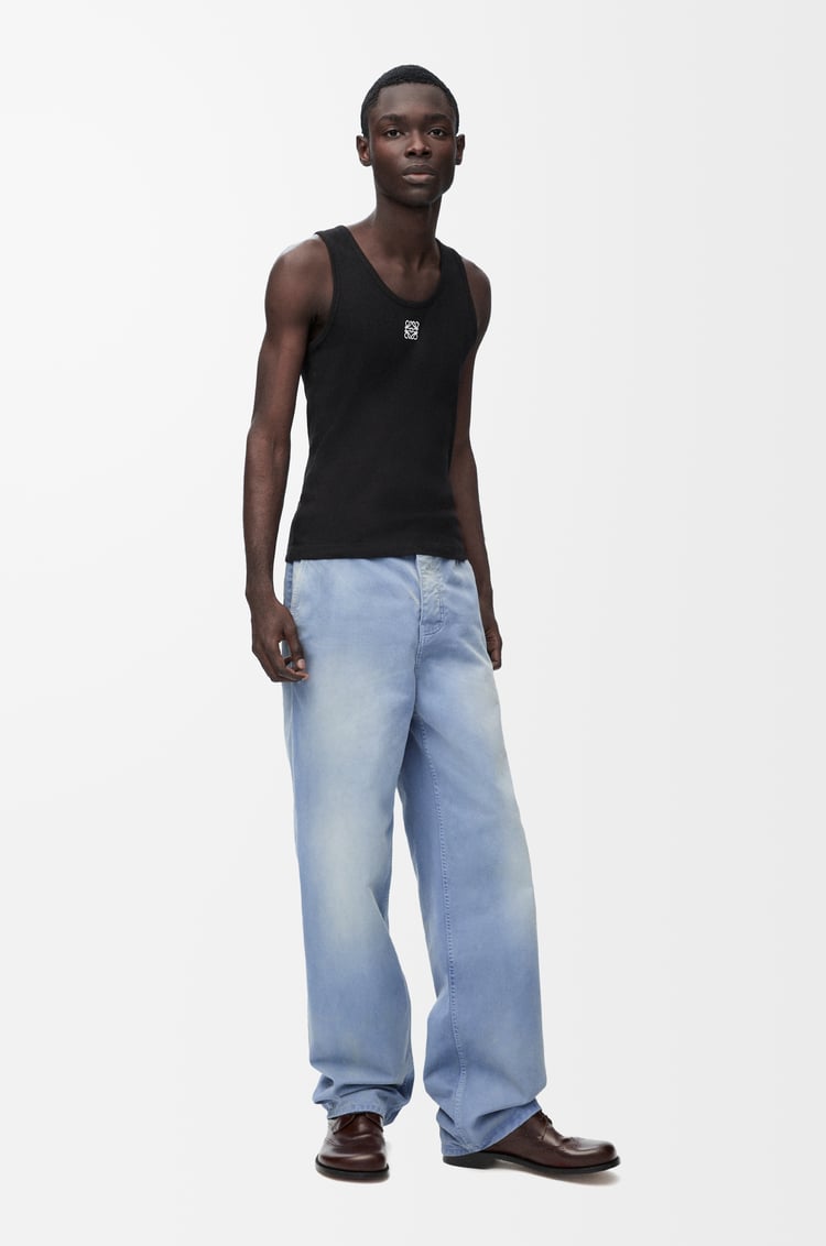 LOEWE Anagram tank top in cotton Black