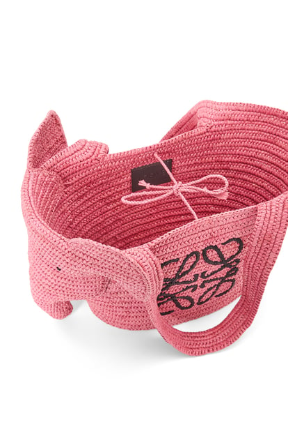LOEWE Small Elephant Basket bag in raffia Sunset Pink plp_rd