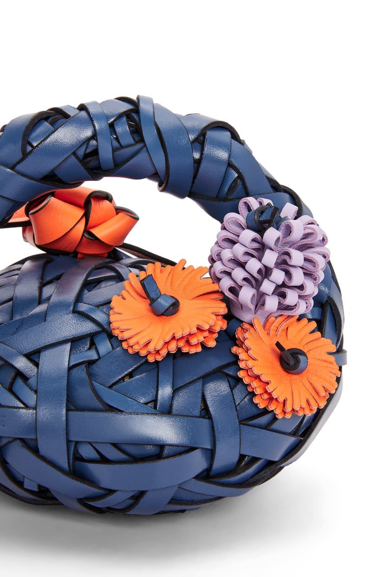 LOEWE Tope de puerta Flower en piedra y piel de ternera Azul