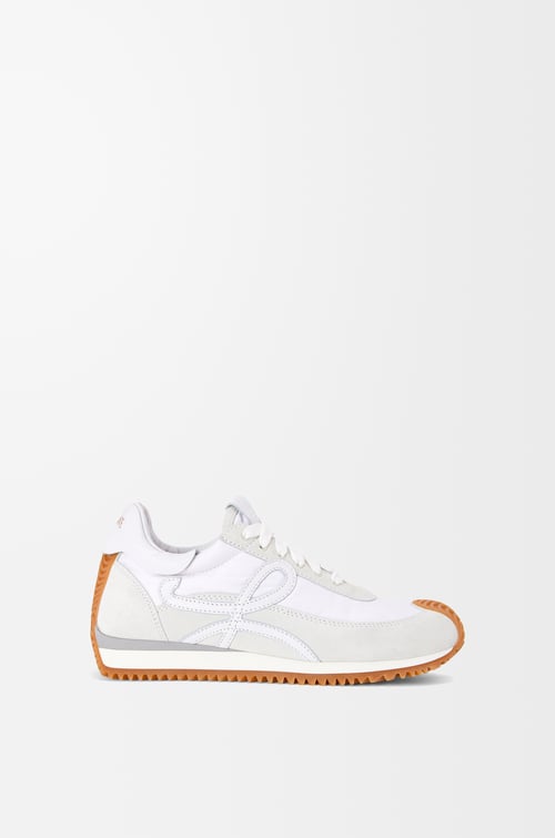 LOEWE Zapatilla Flow Runner en ante y nailon Blanco